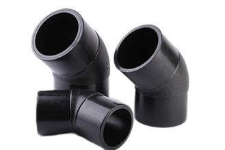 Ansi B16.9 HDPE 45 Derajat Siku Fitting Butt Fusion Untuk Pompa Air