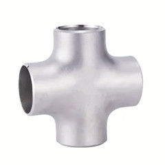 ASTM B16.9 4 Way Stainless Steel Pipe Fittings Salib Stainless Steel Hitam